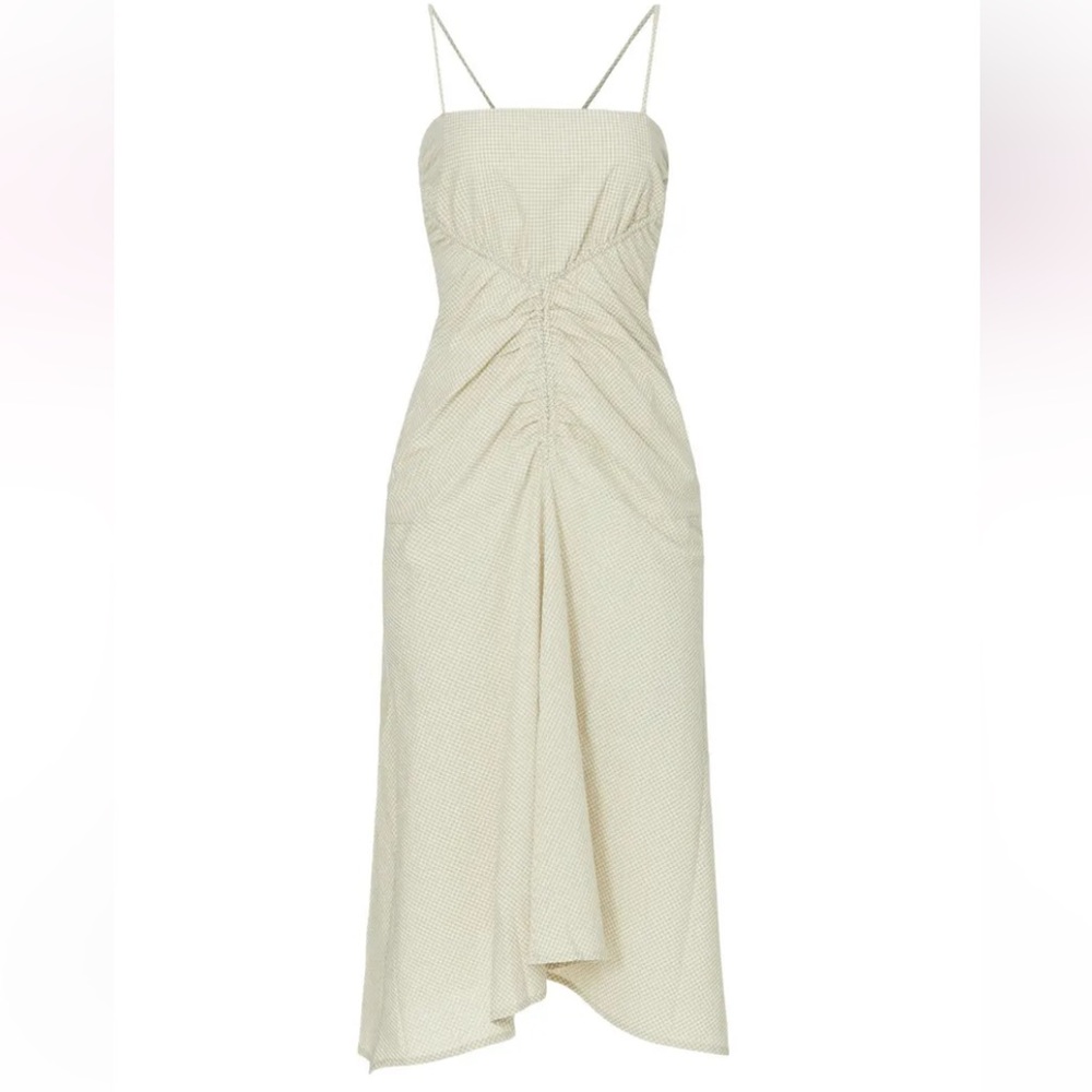 PROENZA SCHOULER White Label Green Gingham Checkered Dress 12 - Picture 3 of 13
